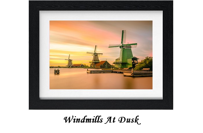 Windmills At Dusk